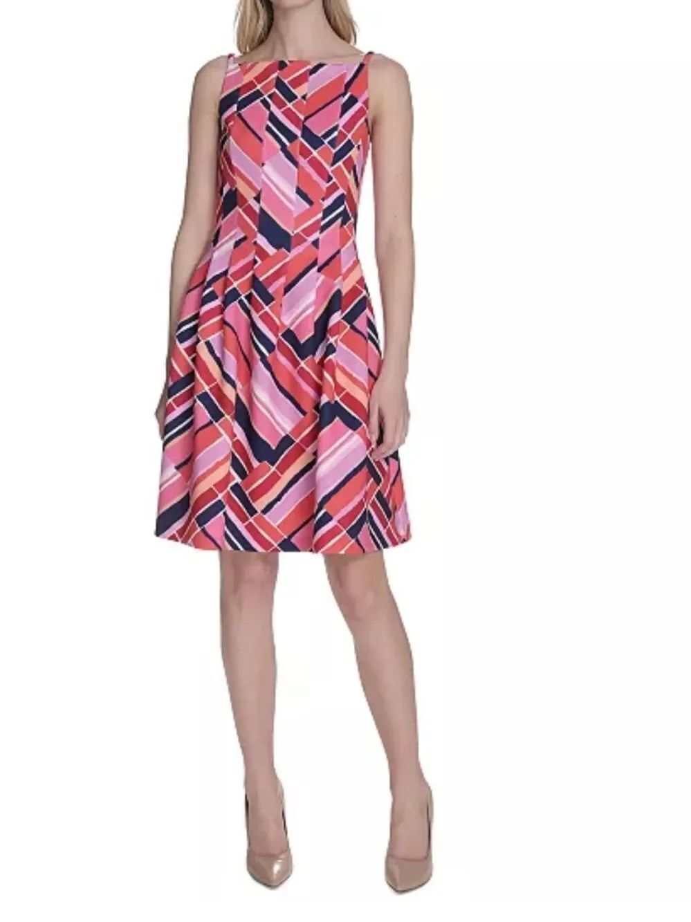 Vince Camuto
Women's Printed Square-Neck Sleeveless Dress